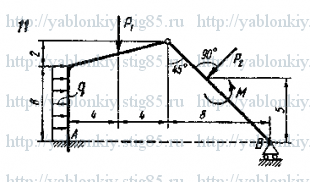 Схема варианта 11, задание Д15 из сборника Яблонского 1985 года