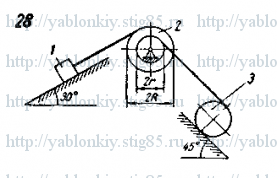 Схема варианта 28, задание Д17 из сборника Яблонского 1978 года