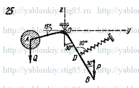 Схема варианта 25, задание Д14 из сборника Яблонского 1985 года