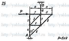 Схема варианта 25, задание С1 из сборника Яблонского 1978 года